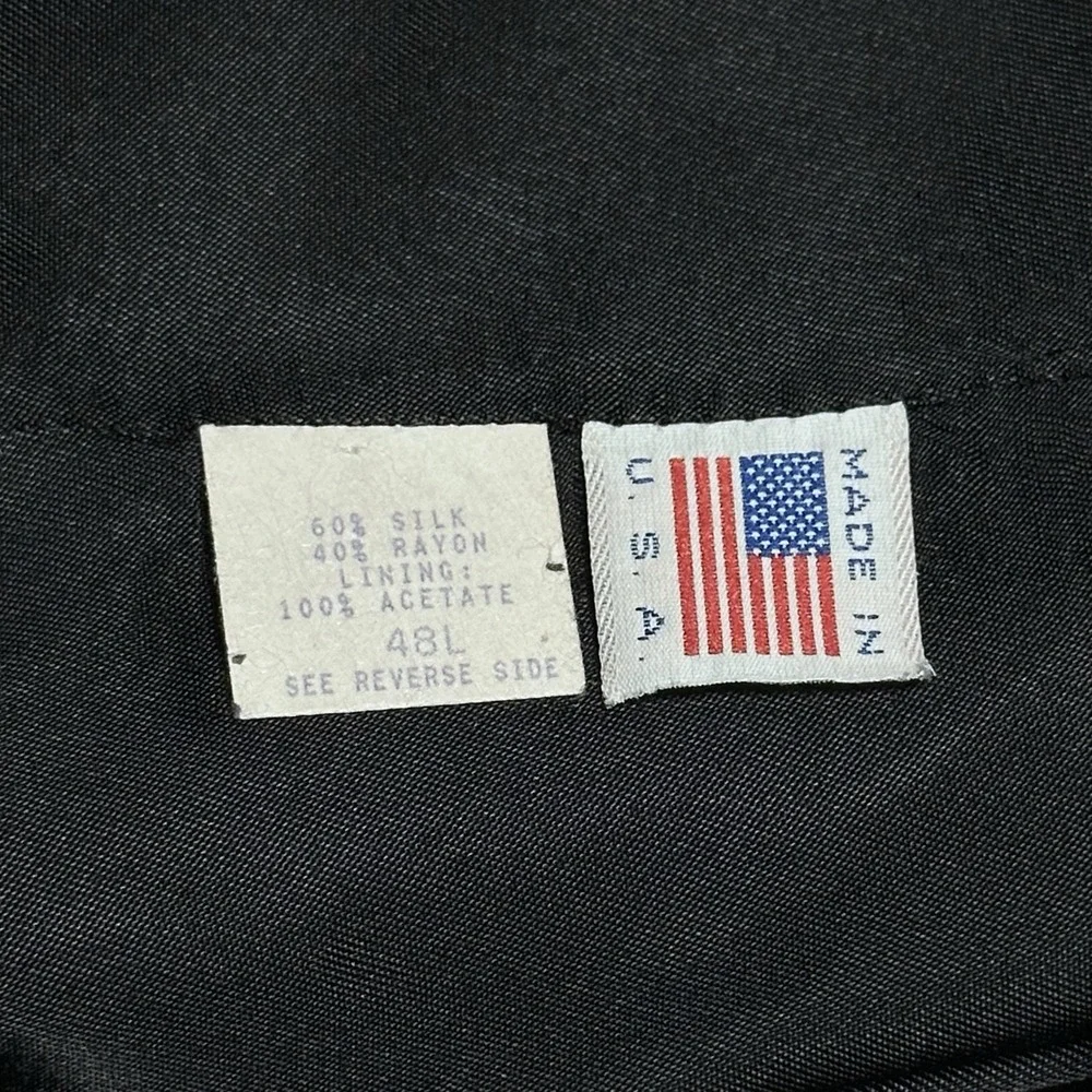 Vintage Circle S Sportscoat Blazer 48L Western Silk‎ Blend Herringbone USA Made
